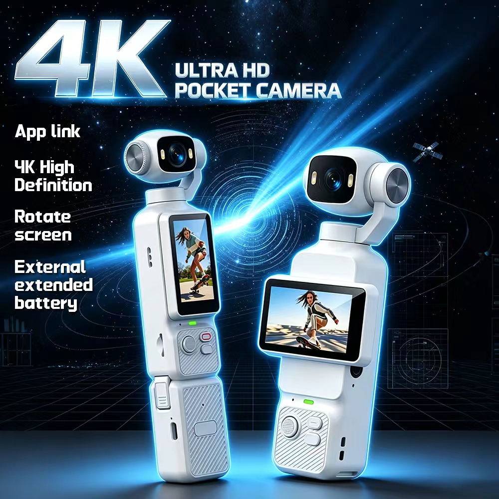 Outdoor Lighting Japanese - LK-033 4K Pocket Handheld Gimbal Actionkamera