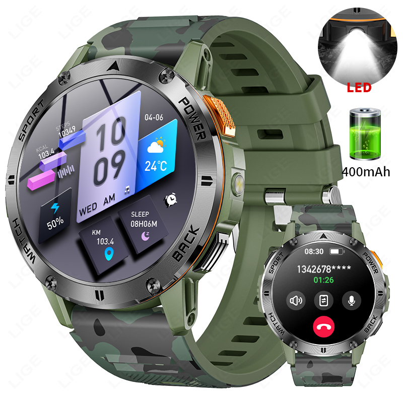 Outdoor Lighting Japanese - LIGE 400 mAh Smartwatch für Herren