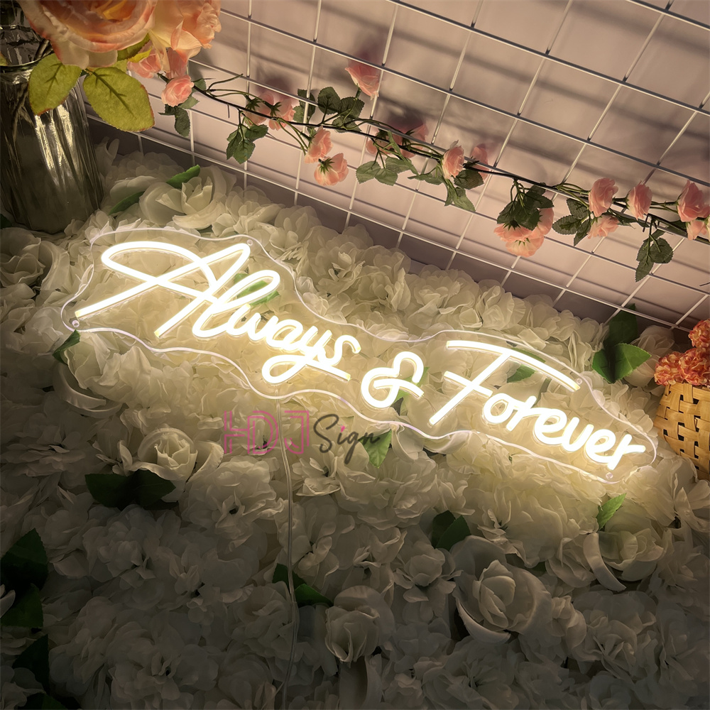 Outdoor Lighting Logo - Always Forever Neon-LED-Schild für Wand, Raumdekoration,