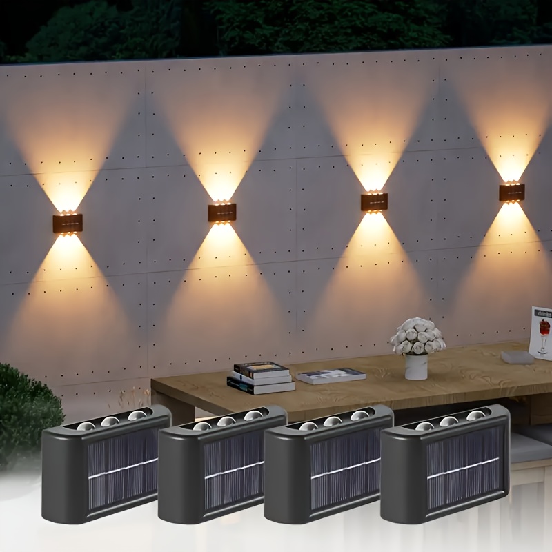 Outdoor Lighting Linear - LED Solarleuchte für Außen, Wasserdichte Solar-Wandlampe