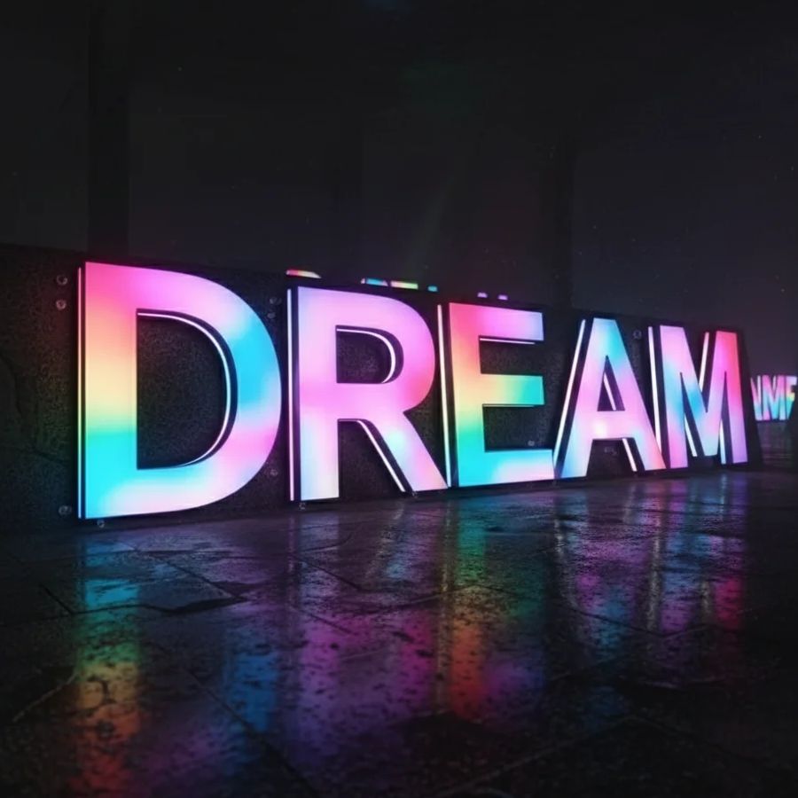 Outdoor Lighting Logo - Benutzerdefinierte RGB Metall LED Schild Wand