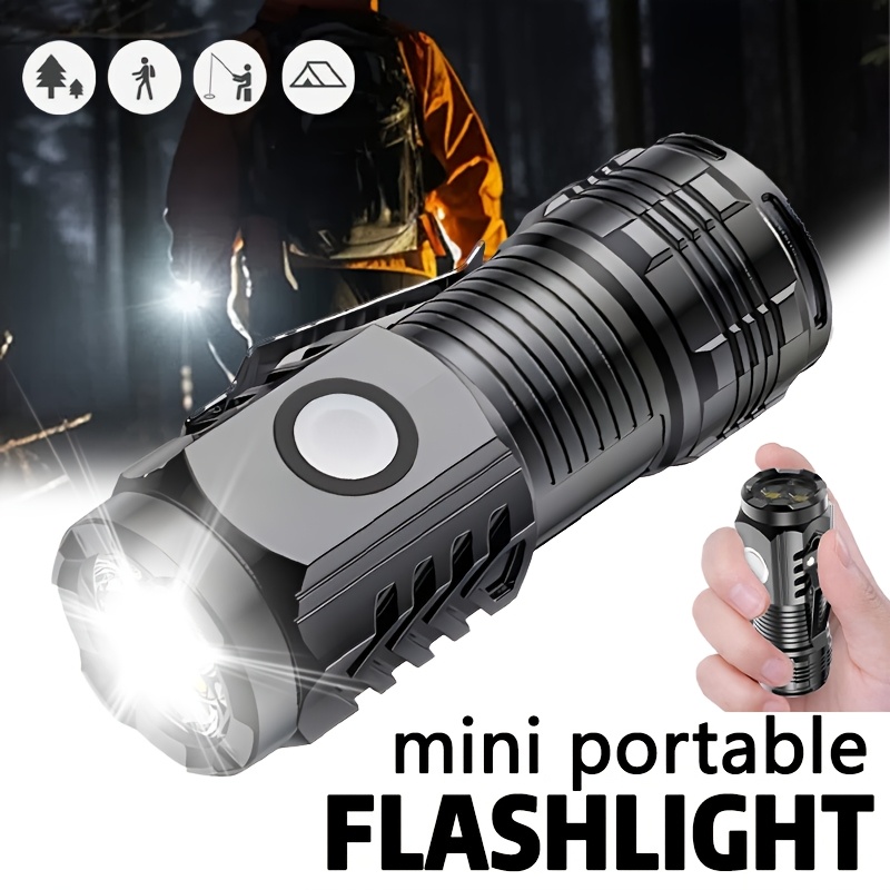 Outdoor Lighting Black - Mini-3-LED-Taschenlampe mit Stiftclip, für nächtliche Spaziergänge,