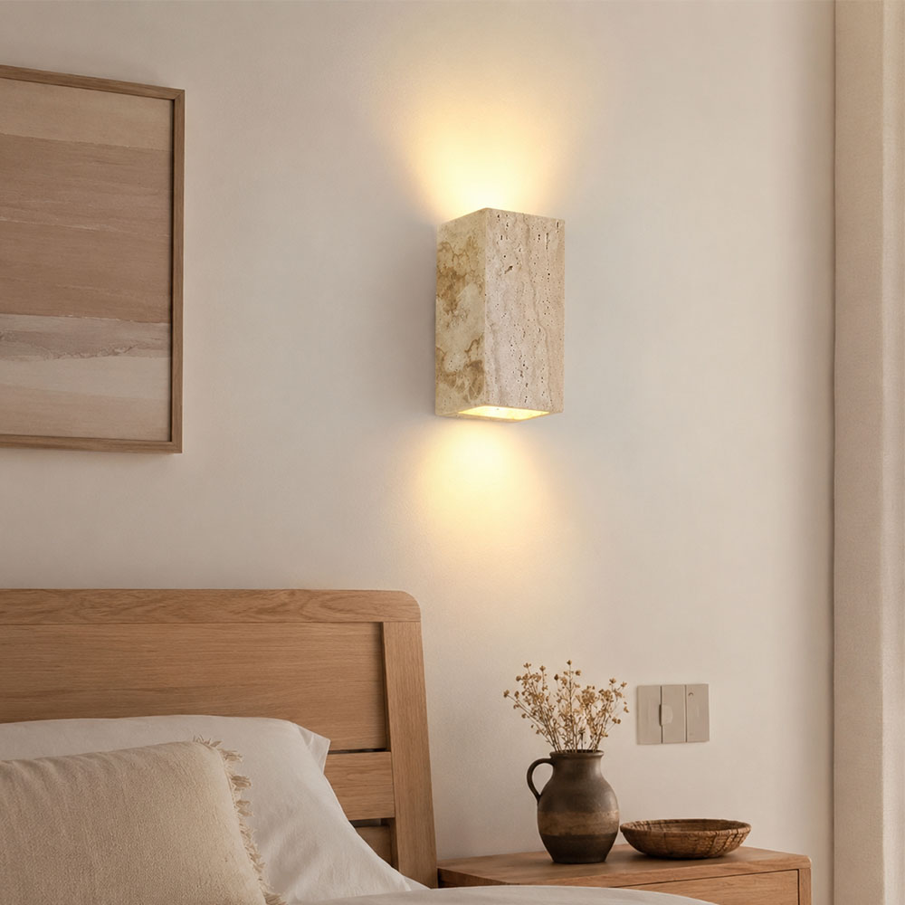 Outdoor Lighting Linear - Naturstein-Wandleuchte IP65 Outdoor Wasserdichte Retro-Wandleuchte für