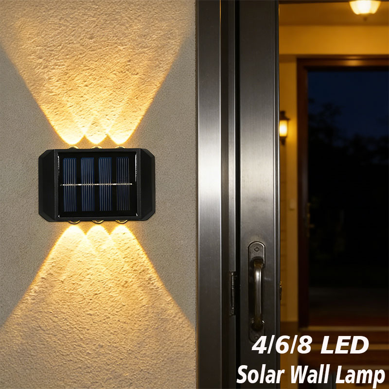 Outdoor Lighting Linear - 4/6/8 LED Solar-Außenleuchte Solarbeleuchtung Wasserdichte Lampe