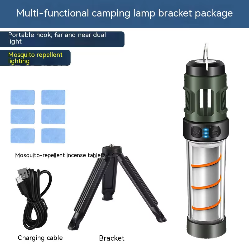 Outdoor Lighting Wireless - Multifunktionale Camping-Moskitolampe, wiederaufladbar, tragbare LED-Taschenlampe, Außenbeleuchtung,