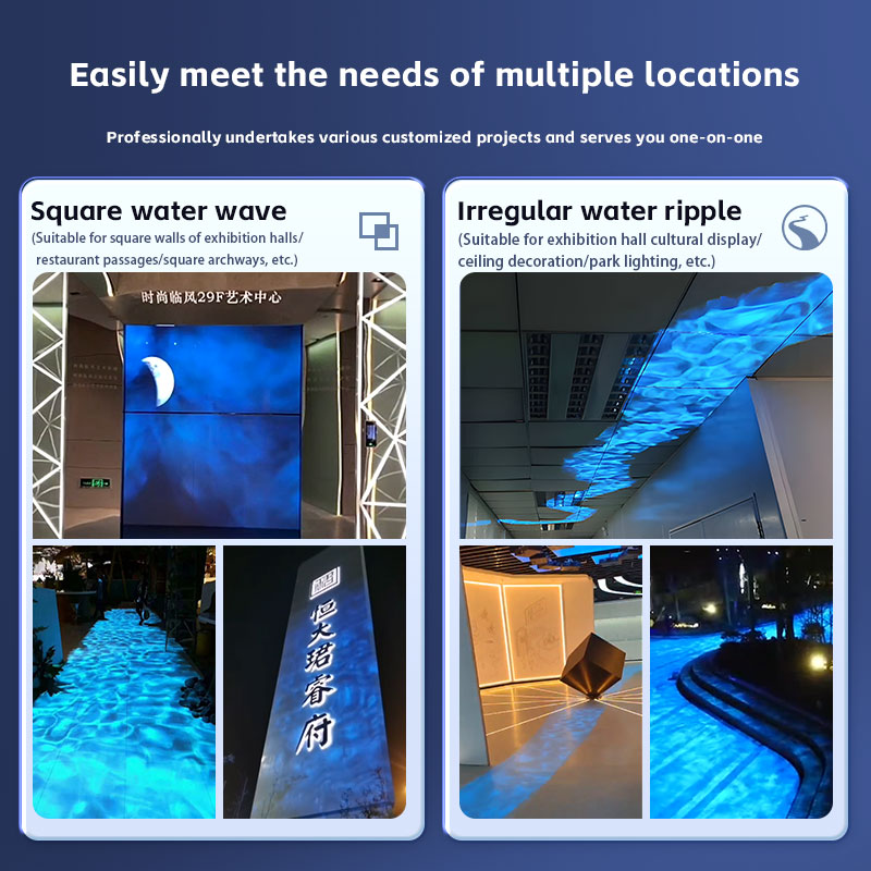 Quadratischer Wasserwellen-Pro – Outdoor Lighting Logo Bewertung und Preis