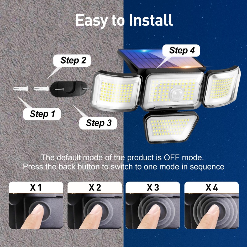 Solar-Außenleuchte mit 278 LED – Outdoor Lighting For Your Yard Bewertung und Preis