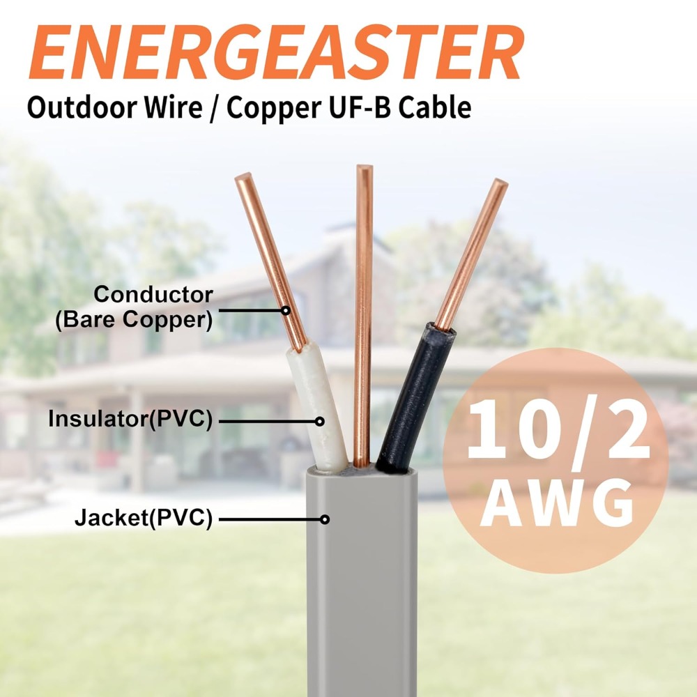 US-Versand 10/2 UF-B Außen-Erd – Outdoor Lighting Cable B&Q Bewertung und Preis