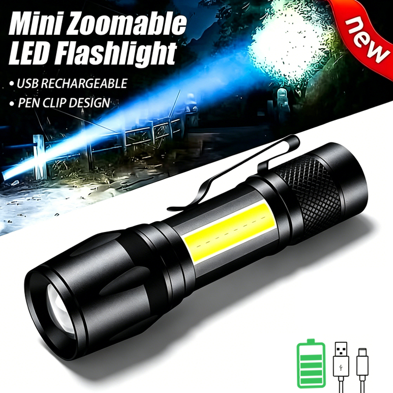 Mini-LED-Taschenlampe COB+XPE, – Outdoor Lighting Black Bewertung und Preis