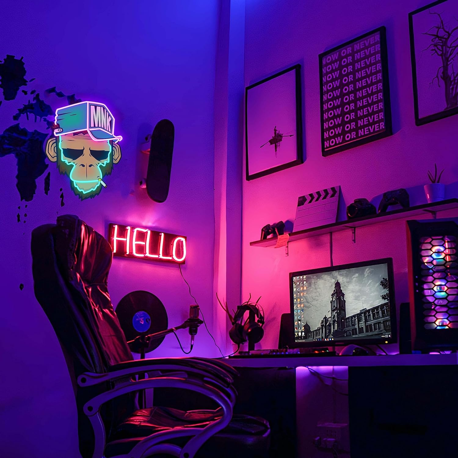 Cooler Affe mit Hut Neon-Schil – Outdoor Lighting Unique Bewertung und Preis
